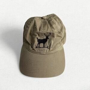 Vintage Hallmark Deer Antlers Khaki Green and Black Hat